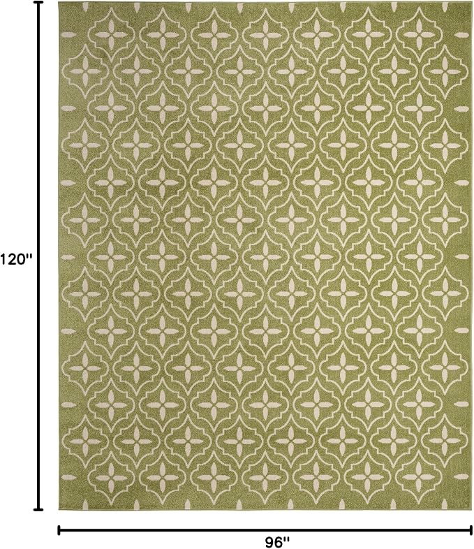 Nourison Home Nourison Essentials Green Ivory 8' x 10' Area Rug - Image 2