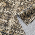 Brown Runner Rug 2x5 Vintage Area Carpet Hallway Indoor Kitchen Washable Living - Image 9