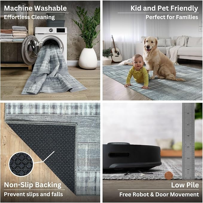 Bloom Rugs Washable Non-Slip 10 ft Runner - Image 4