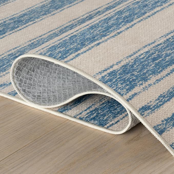 Dash & Albert Vion Blue Machine Washable Rug, 9.5 X 13.5 Feet - Image 5