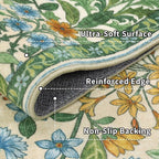 Floral 2x3 Entryway Rug, Washable Front Door Mat Indoor Non Slip Low Pile Small - Image 6