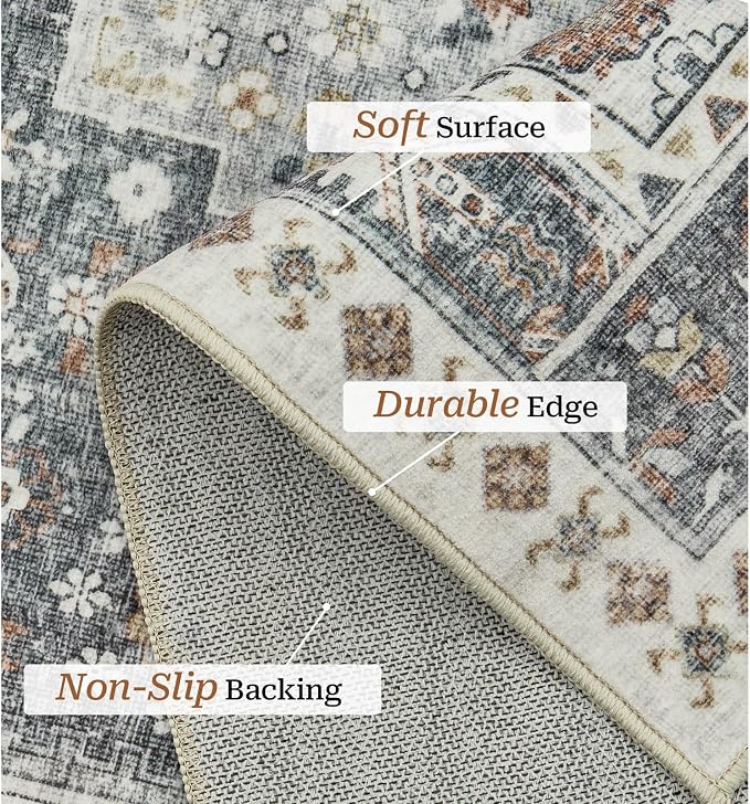 zesthome 6x9 Area Rug, Super Soft Washable Rugs - Image 4