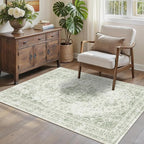 3x5 Vintage Washable Area Rugs Boho Medallion Large Distressed Retro Accent - Image 3