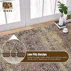 Washable Area Rug 4' x 6' Vintage Traditional Persian Mat - Image 5