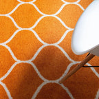 Rugs.com Lattice Frieze Collection Rug – 5' Round Orange Medium Rug Perfect - Image 5