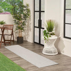 Nourison Home Courtyard Ivory Silver 2'2" x 12' Area Rug - Image 3