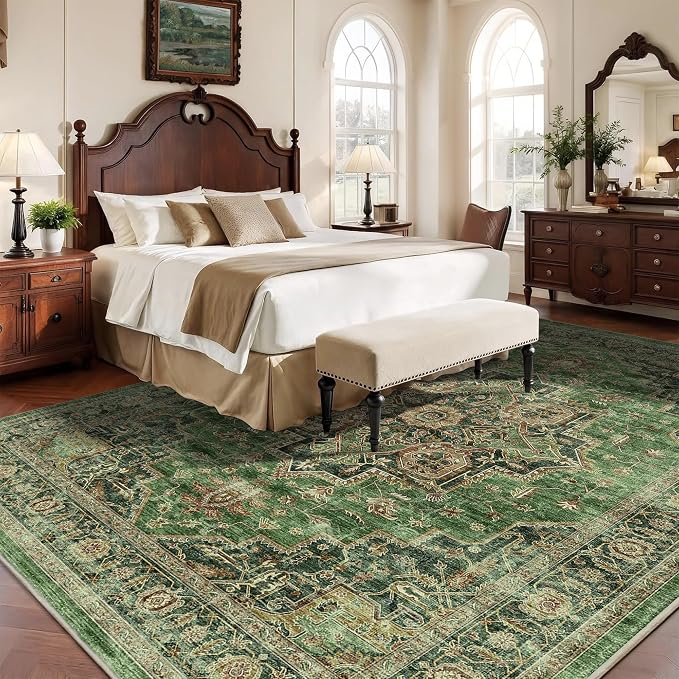 8x10 Area Rugs for Living Room Ultra-Soft Washable Rug Vintage Distressed Boho - Image 3
