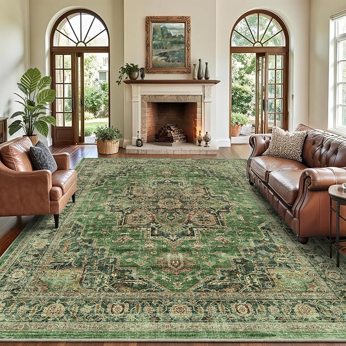 8x10 Area Rugs for Living Room Ultra-Soft Washable Rug Vintage Distressed Boho - Image 2