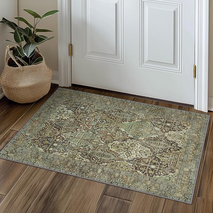 2x3 Entrance Rug Machine Washable Rug Small Door Mat, Ultra-Thin Low Pile Pad - Image 3
