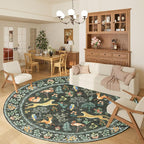 DUKINO 6ft Round Rug for Bedroom, Animal Print Washable Circle Rug - Image 2