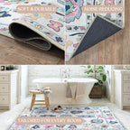 Fame Living Colorful Oushak Rug, Modern Rugs, Small Throw, Accent Area Rug - Image 5
