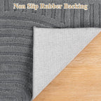 Pauwer 5x7 Washable Area Rugs for Living Room Modern Grey Solid Color Soft - Image 4