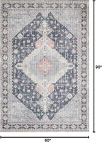 Loloi II Skye Collection SKY-02 Charcoal/Multi 5'-0" x 7'-6" Area Rug - Image 2