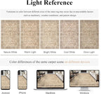 5x7 Beige Washable Rug for Living Room Large Vintage Distressed Bedroom Rug Low - Image 4