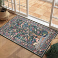 Rugcomf Indoor Door Mat 2x3 Rug Vibrant Tree of Life-Patterned Vintage Machine by Rugcomf