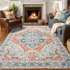YJ.GWL Area Rugs for Living Room 4x6 Machine Washable Rugs for Bedroom by YJGWLHomeDecor