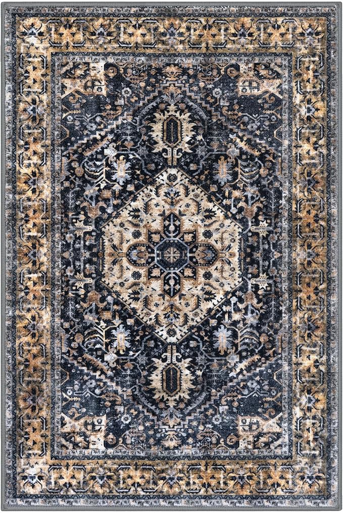 KOZYFLY Boho Area Rug 9x12 Ft Thin Rugs - Image 8