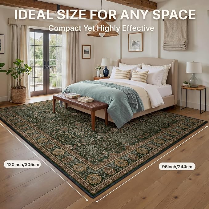 Bavni Washable Rugs 8x10-Machine Washable Rug Lightweight Low Pile, Vintage - Image 9