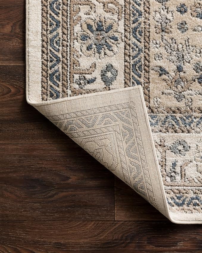 Loloi Teagan Collection TEA-02 Oatmeal/Ivory 5'-3" x 7'-6" Area Rug, Soft - Image 12