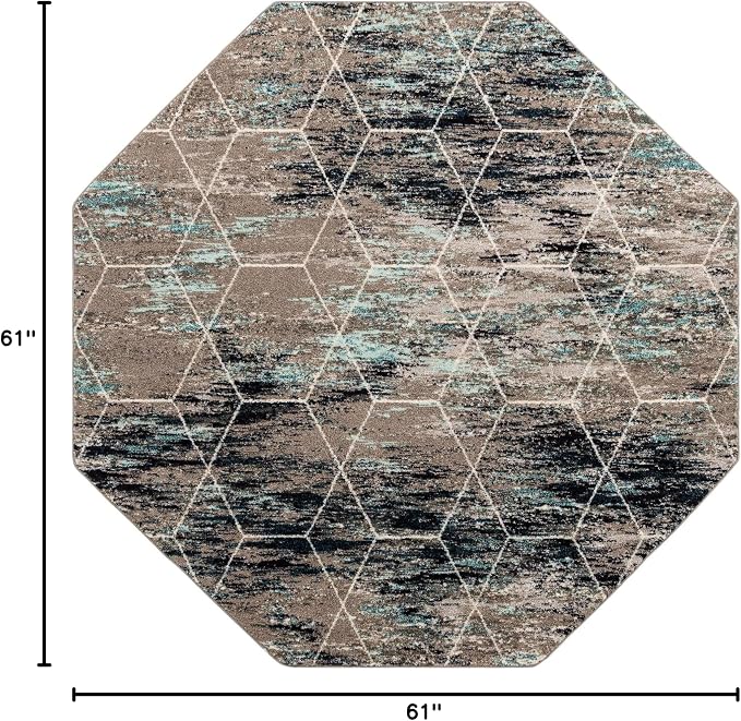 Unique Loom Trellis Frieze Collection Area Rug - Image 2