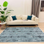 Alfa Rich 4x6 Bluish Gray Washable Area Rugs - Image 3