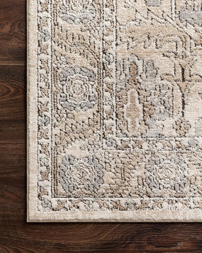 Loloi Teagan Collection TEA-03 Ivory/Sand 11'-6" x 15' Area Rug, Soft Neutral - Image 8