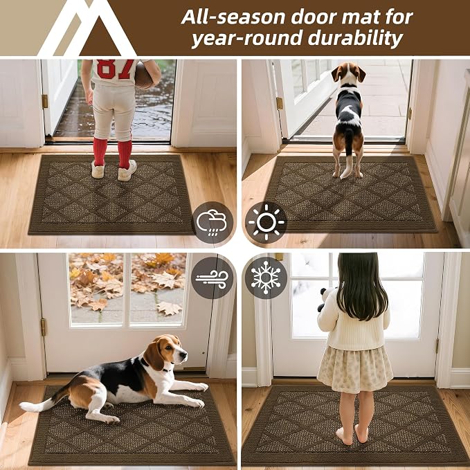 COSY HOMEER Non-Slip Door Mat 24"x36", Entryway Rugs Low Profile Absorbent Dirt - Image 8