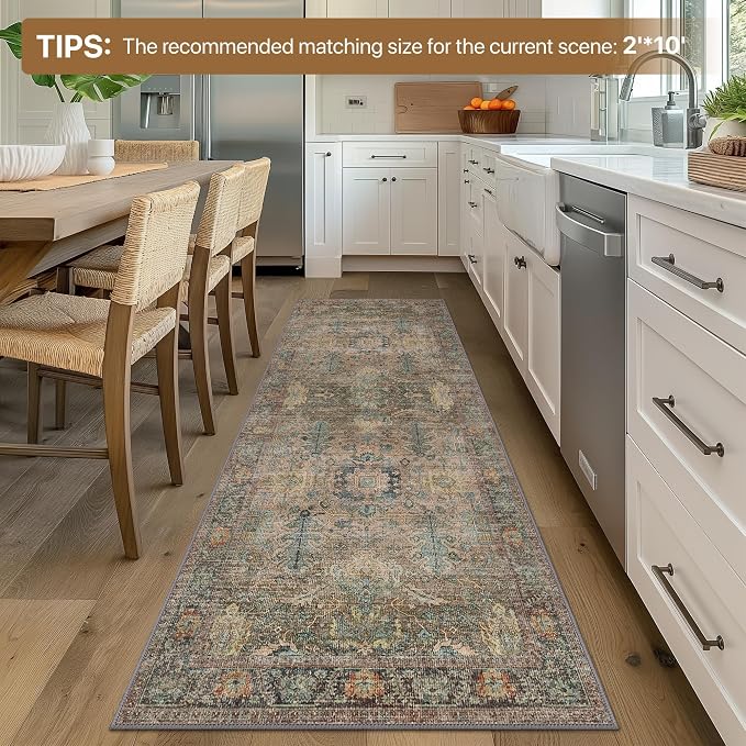 Bavni 8x10 Area Rugs for Living Room, Machine Washable Rug Lightweight Low Pile - Image 8