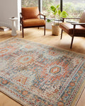 Loloi Jocelyn Collection JOC-03 Mist/Multi 6'-7" x 9'-7" .38" Thick Area Rug by Loloi