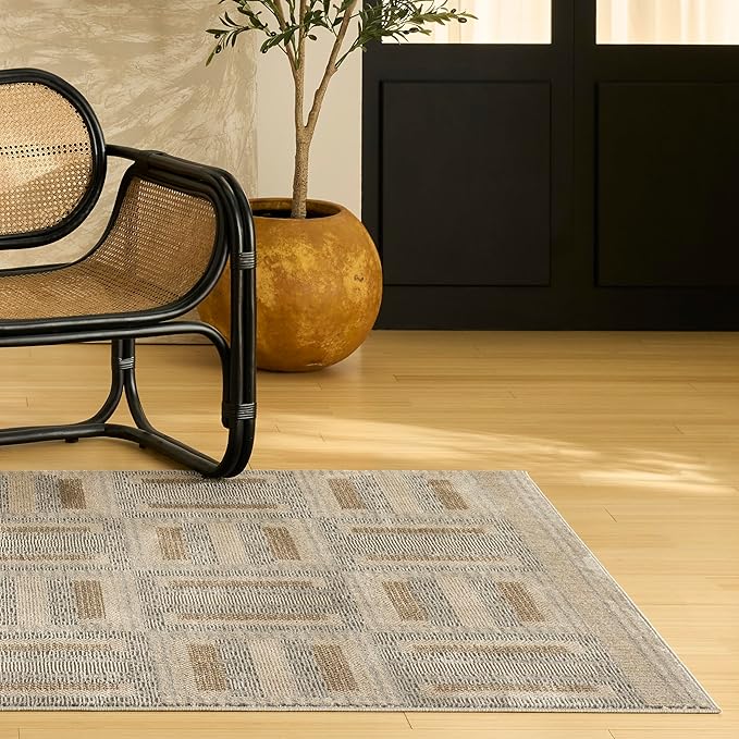Nourison Home Nordic Grey Multicolor 4' x 6' Scandinavian Area Rug by NourisonHome