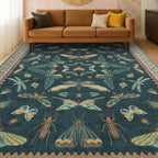 Oriental Blue and Green Area Rugs - Image 6