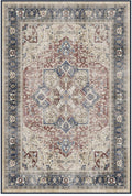 RUGGABLE Washable Area Rug – Kamran Royal Blue 4x6, Stain-Resistant, Non-Slip – by RUGGABLE