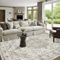 Deerly Washable Area Rugs 5x7 Cream Rug by Deerly