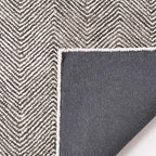 Modern Herringbone Chevron Collection Handcrafted Wool Area Rug - Image 5