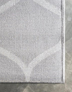Rugs.com Lattice Frieze Collection Rug – 2' x 13' Runner Light Gray Medium Rug - Image 9