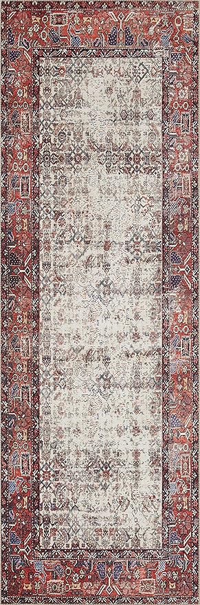 Loloi Layla Collection LAY-12 Ivory/Brick 2'-0" x 5'-0" .13" Thick Accent Rug - Image 4