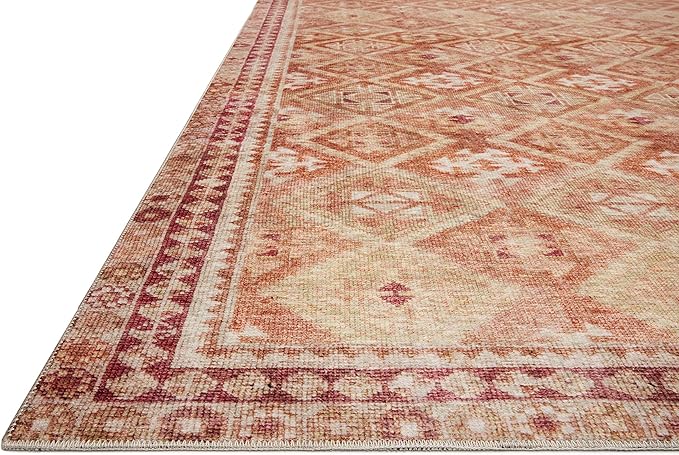 Loloi Layla Collection LAY-16 Natural/Spice 2'-0" x 5'-0" .13" Thick Accent Rug - Image 4
