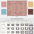 Kokia Boho Vintage Floral Area Rugs, Washable Oriental Botanical Rugs - Image 2