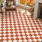 LIVEBOX 8x10 Area Rugs for Living Room, Checkered Non-Slip Washable Rugs - Image 4