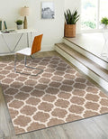 Rugs.com Lattice Collection Rug – 6x9 Light Brown Medium-Pile Rug Perfect by Rugscom