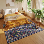 Rugcomf 8x10 Area Rugs for Living Room Washable Rug Floral Non-Slip Large Rug - Image 4