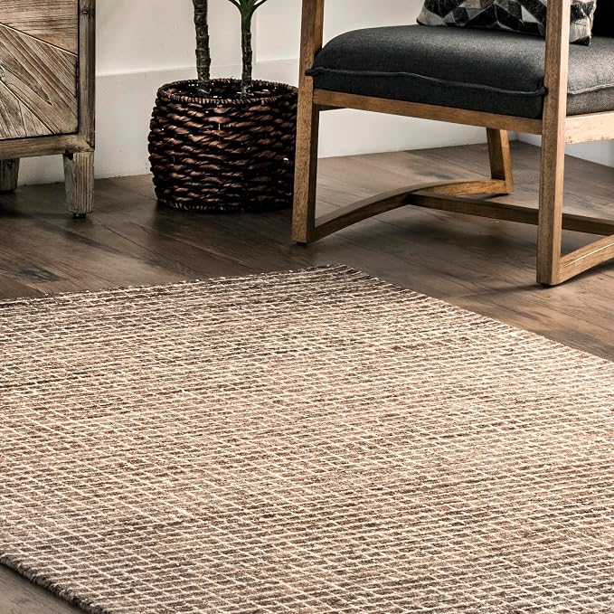 Rugs USA Melrose Brown/Ivory, Wool & Cotton, Soft and Cozy, High Traffic - Image 9