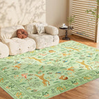 DUKINO 8x10 Rug, Washable Animal Living Room Rug - Image 8