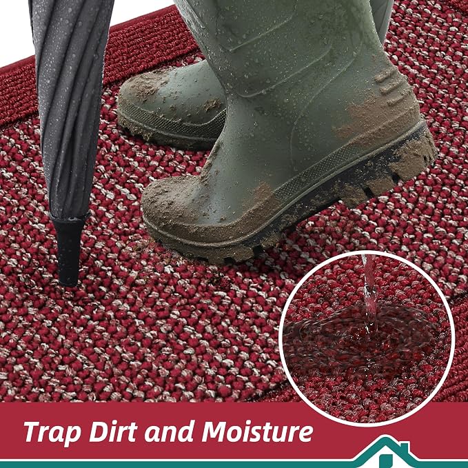 BEQHAUSE Indoor Door Mat 24" x 36", Dirt Trapper Door Mats Non-Slip Entryway - Image 3