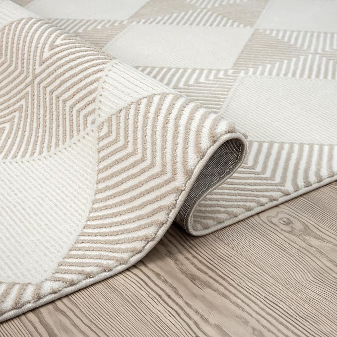 Abani Cream Area Rug for Living Room, Bedroom - Image 6