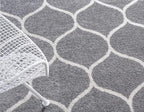 Rugs.com Lattice Frieze Collection Rug – 8' x 10' Oval Light Gray Medium Rug - Image 5