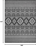 Beverly Rug Waikiki Boho Indoor Outdoor Rug 9x12, Washable Outside Carpet - Image 2