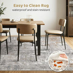 5x8 Area Rug Living Room: Washable Large Abstract Soft Stain Resistant Indoor - Image 6