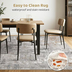 7x9 Area Rug Living Room: Washable Large Abstract Modern Soft Rugs Stain - Image 6