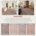 Kuden 2'6"x7' Runner Rug, Machine Washable Area Rug - Image 9